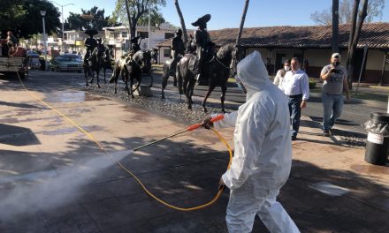 Ponen en marcha jornadas de sanitización en áreas públicas de Villa de Álvarez