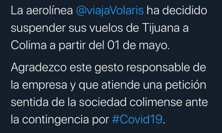 A partir del 1 de mayo Volaris suspenderá el vuelo Tijuana-Colima
